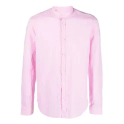 14 Camicia In Lino Collo Coreano