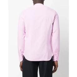 14 Camicia In Lino Collo Coreano