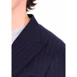 Abito gessato doppiopetto in lana comfort