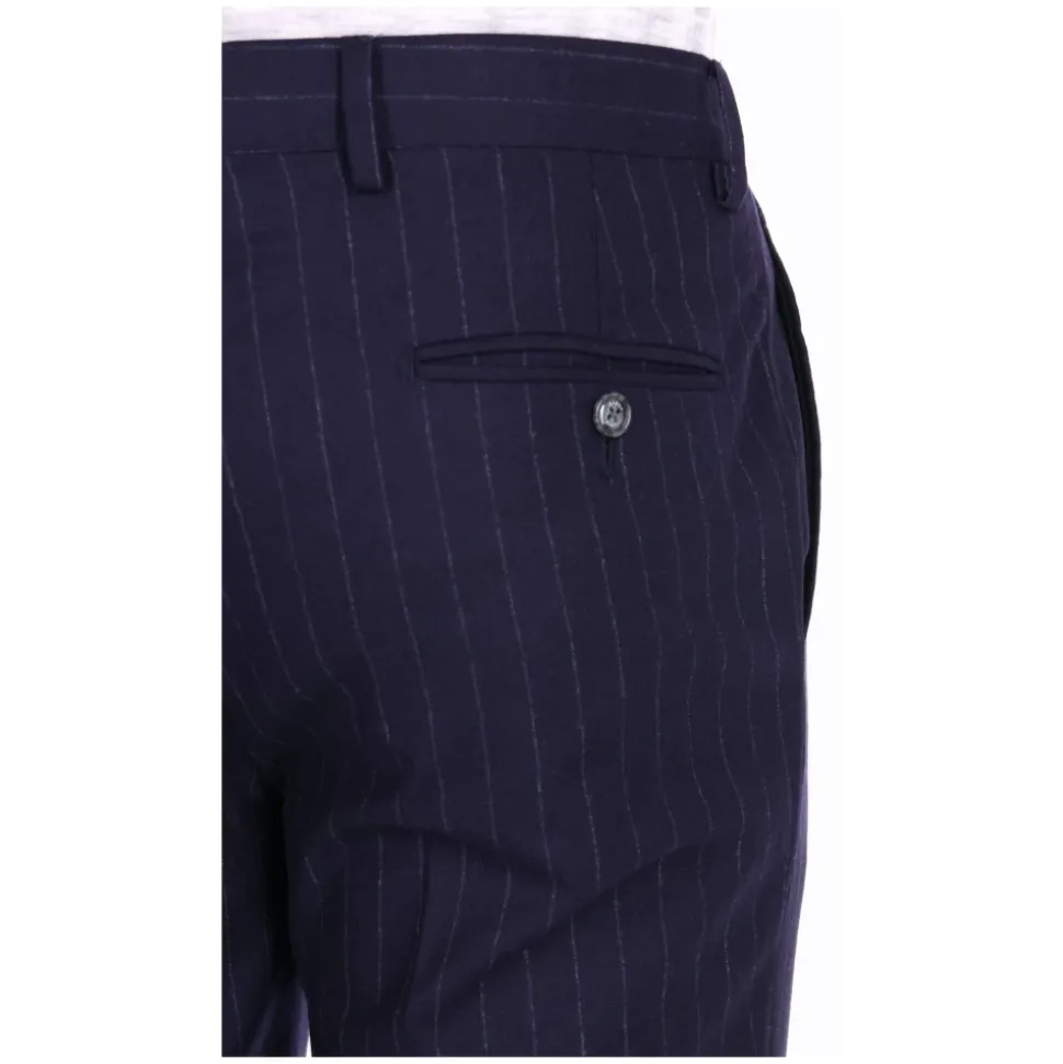 Abito gessato doppiopetto in lana comfort