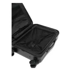 ABS Kabinen-Trolley mit Saffiano-Details und Adler-Emblem