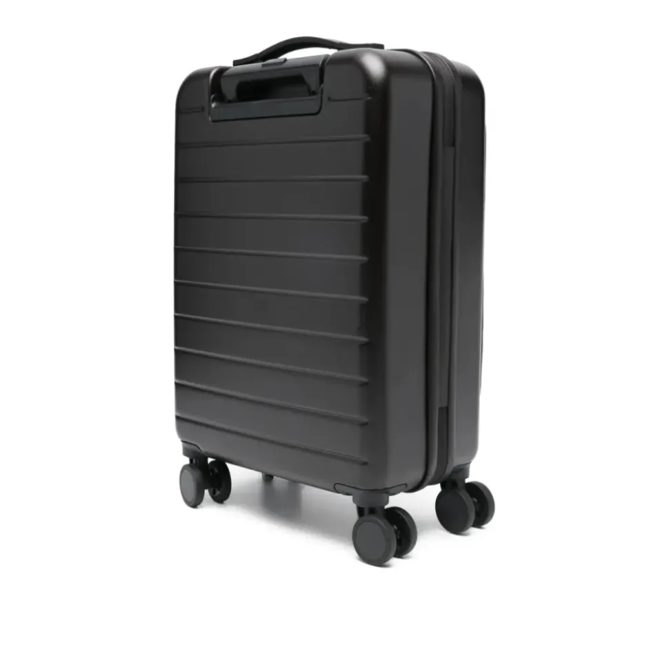 ABS Kabinen-Trolley mit Saffiano-Details und Adler-Emblem