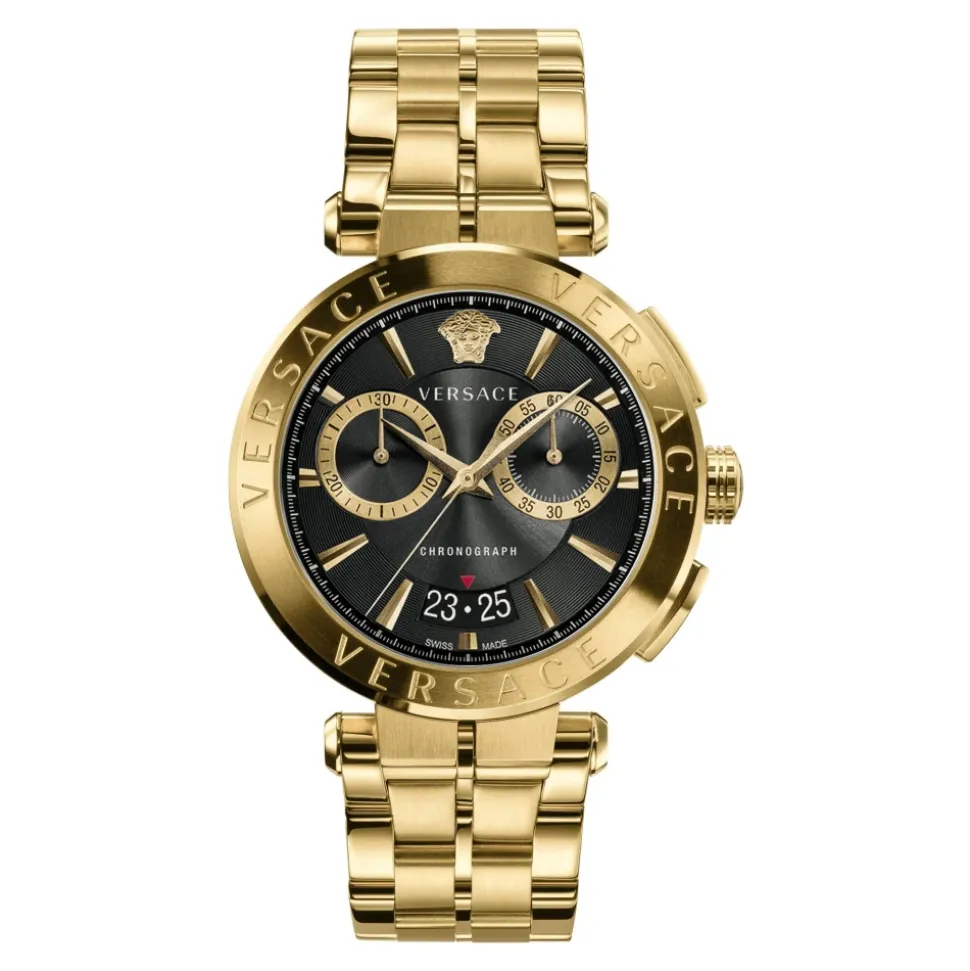 Aion Chronograph Gold Edelstahl Uhr