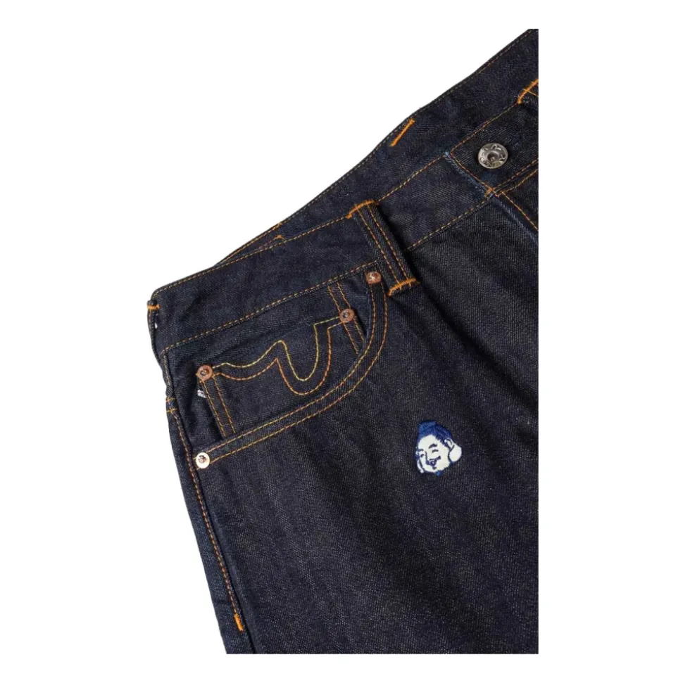 Allover Brand Embroidery Regular Fit Jeans