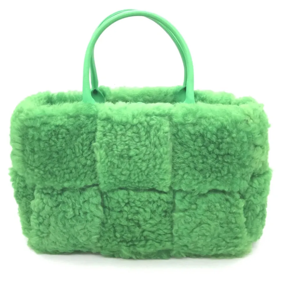 Arco Tote Intrecciato Shearling Small