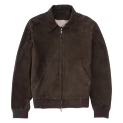 Ardesia Graue Leder Bomberjacke