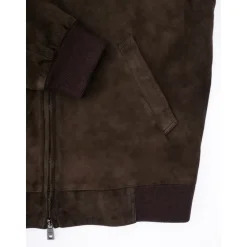 Ardesia Graue Leder Bomberjacke