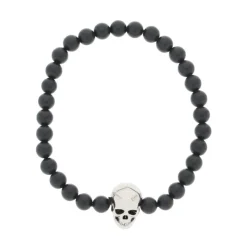 Armband mit Perlen und antikem Silber-Finish