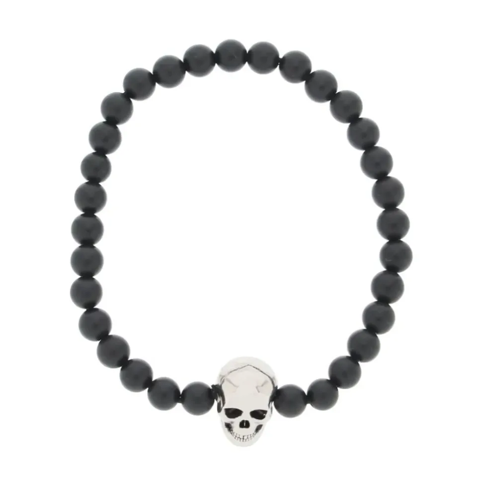 Armband mit Perlen und antikem Silber-Finish