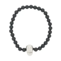 Armband mit Perlen und antikem Silber-Finish