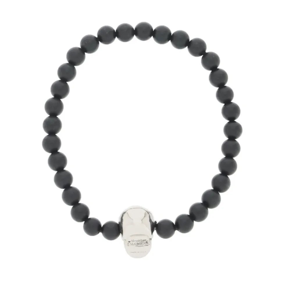 Armband mit Perlen und antikem Silber-Finish