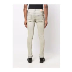Ash Blue Skinny Cut Distressed Denim