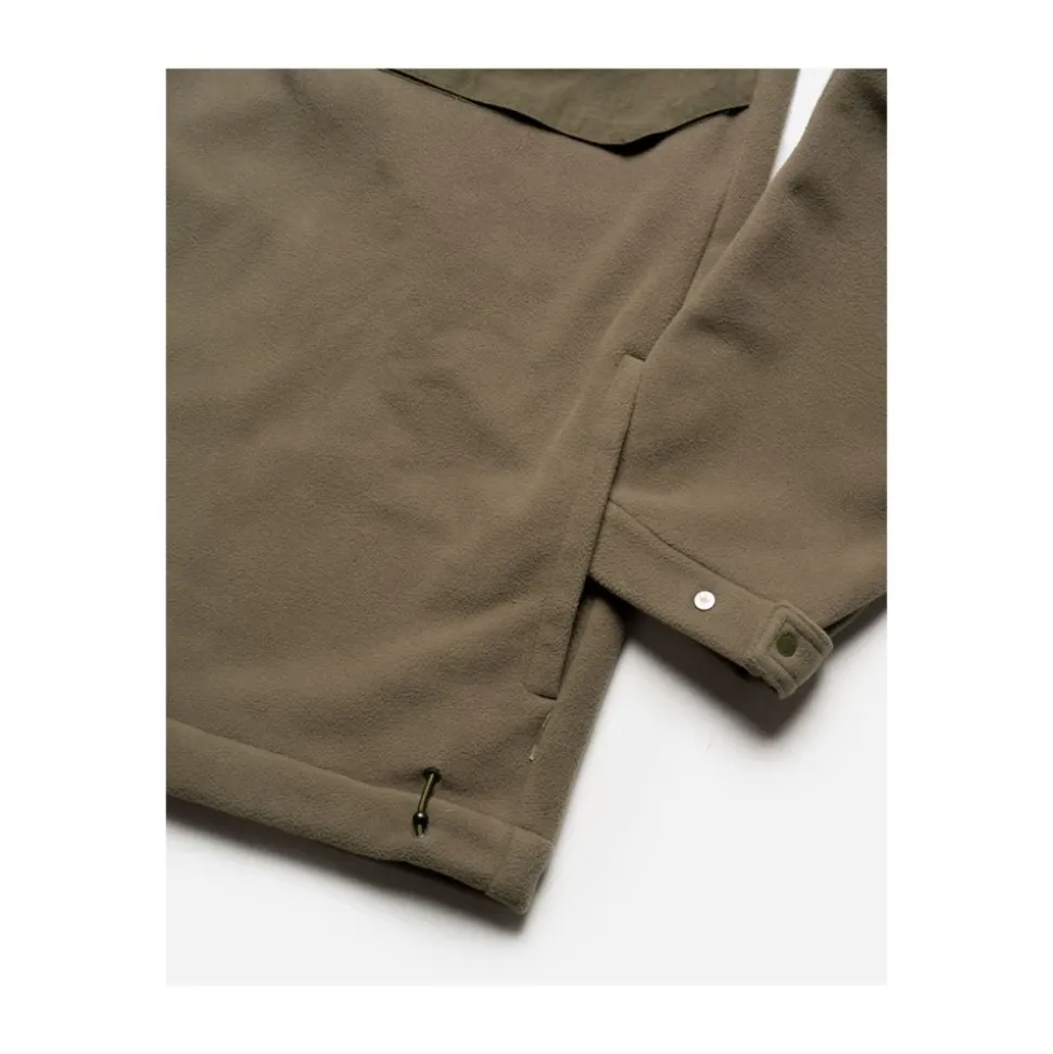 Asymmetrischer Fleece-Kapuzenpullover mit Reißverschluss