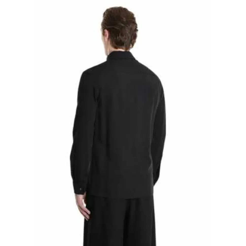 Asymmetrisches Hemd aus Viskose mit Knopfleiste