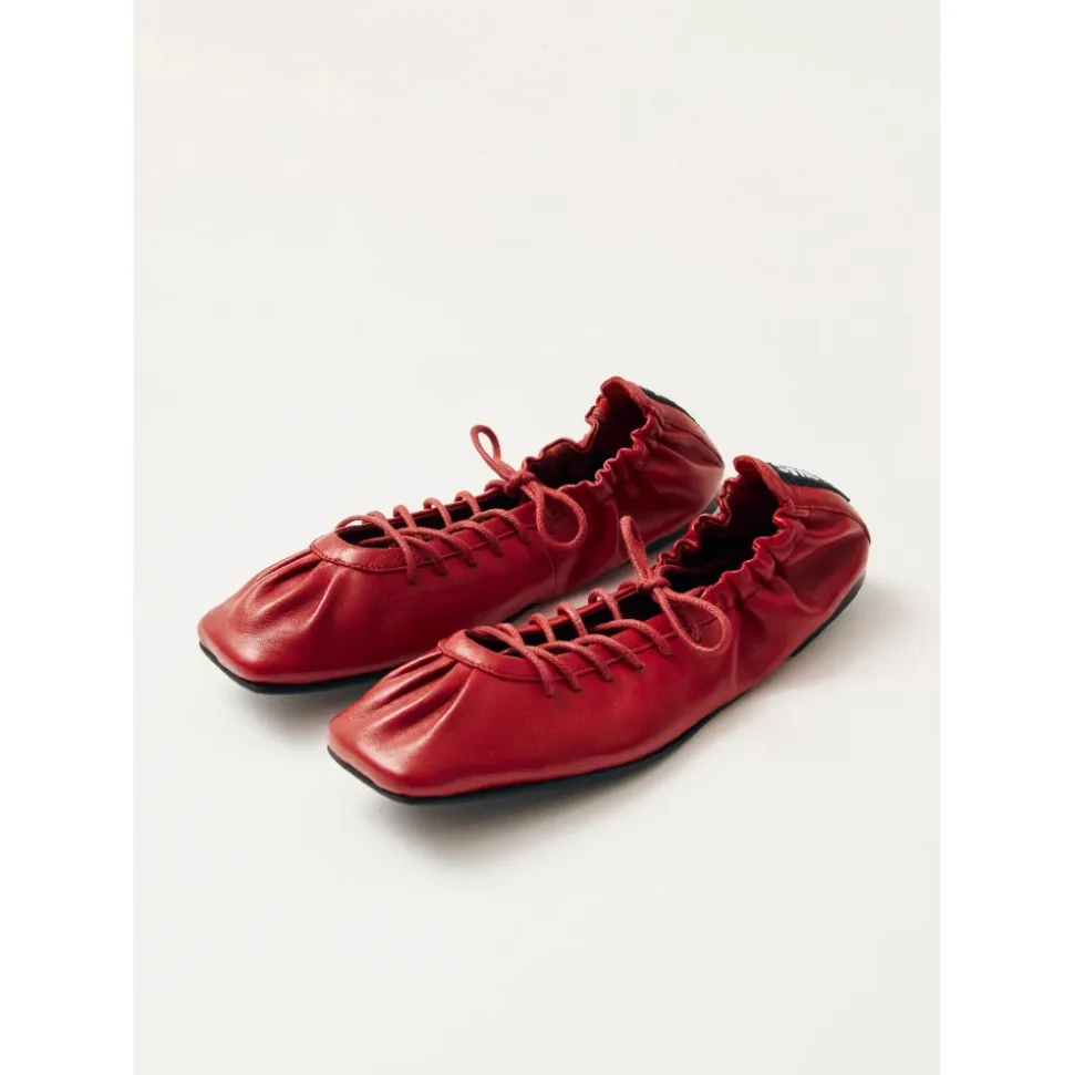 Aureline Ballerinas aus rotem Leder