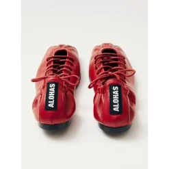 Aureline Ballerinas aus rotem Leder