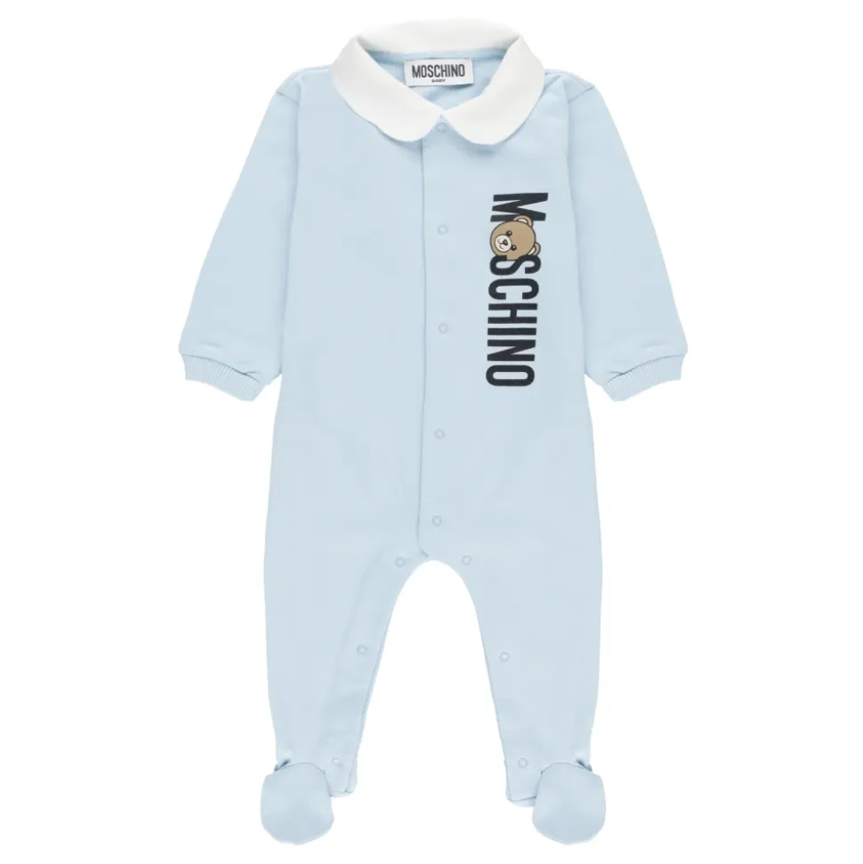 Baby-Overall Hellblau Logo-Druck