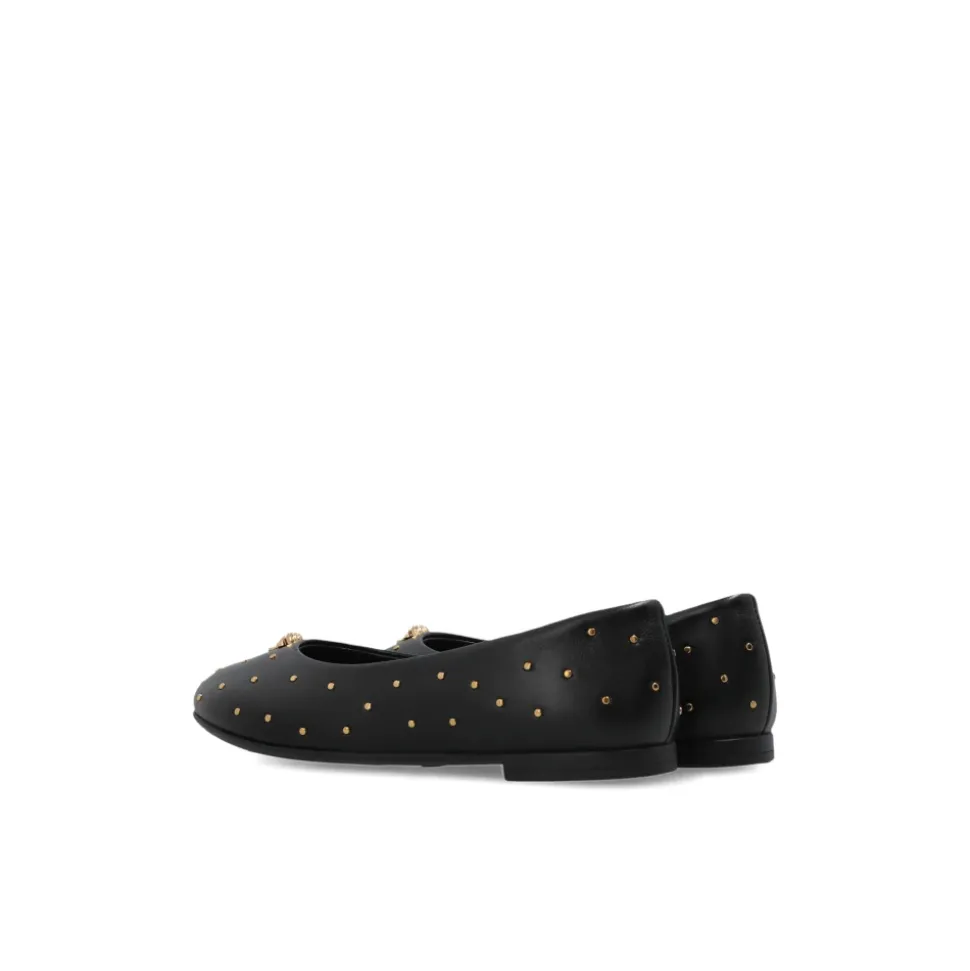 Ballerinas aus verziertem Leder