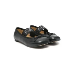 Ballerine mit Logo-Band und Schleife