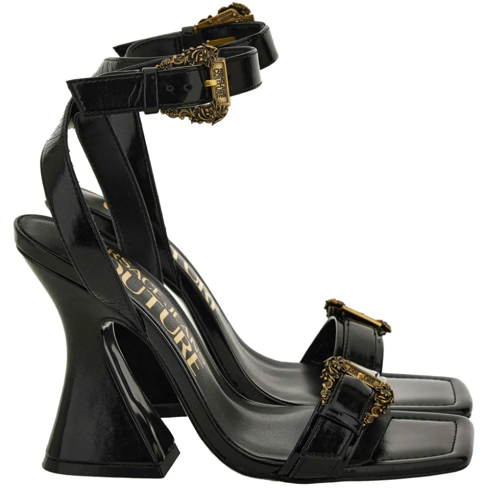 Baroque Buckle Patent Kristen Sandals