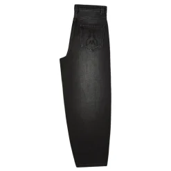 Barrel Fit Schwarze Hose
