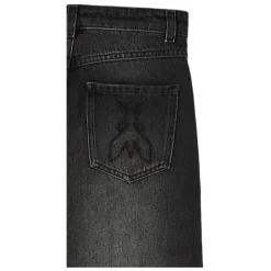 Barrel Fit Schwarze Hose