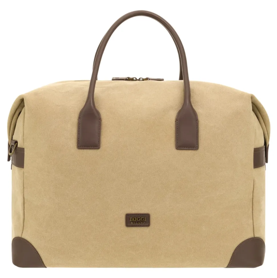 Baumwoll- und Leder-Duffle-Bag