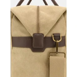 Baumwoll- und Leder-Duffle-Bag