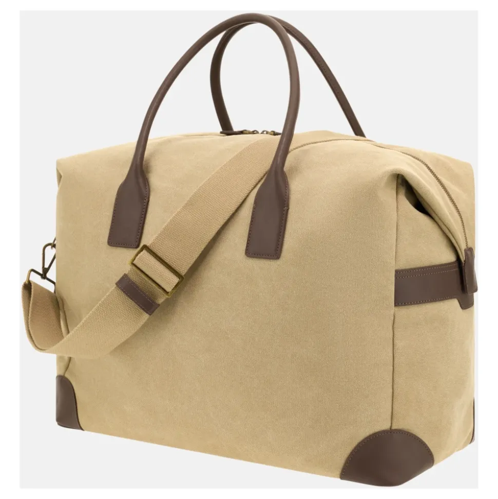 Baumwoll- und Leder-Duffle-Bag