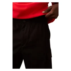 Baumwollmischhose mit Reißverschluss und Knopf