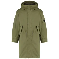 Baumwollparka mit Linsendetail