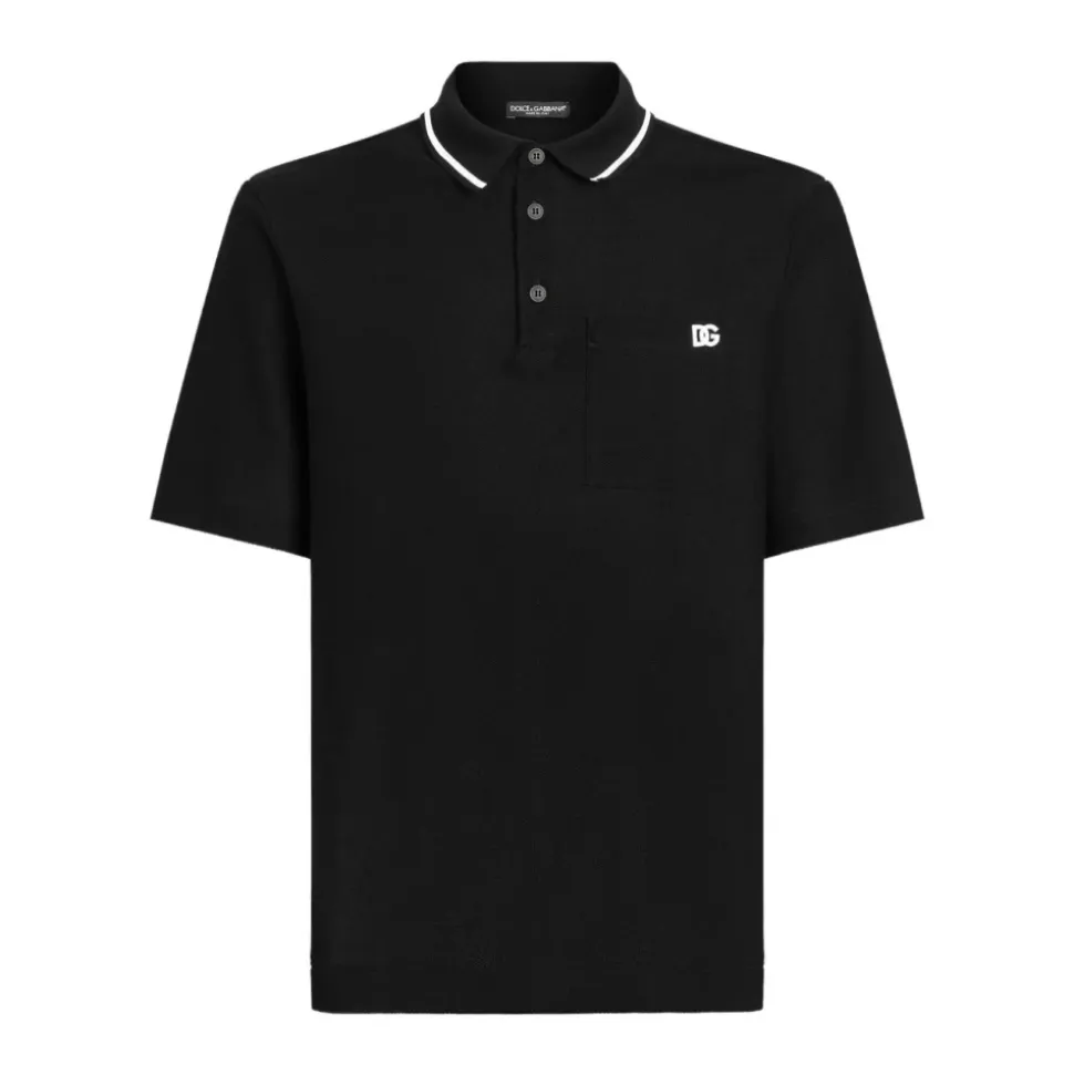 Baumwoll-Piqué-Poloshirt
