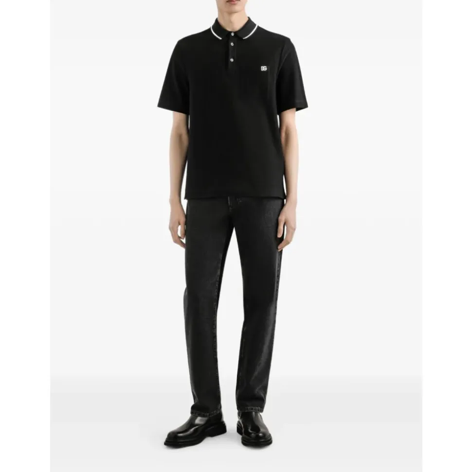 Baumwoll-Piqué-Poloshirt