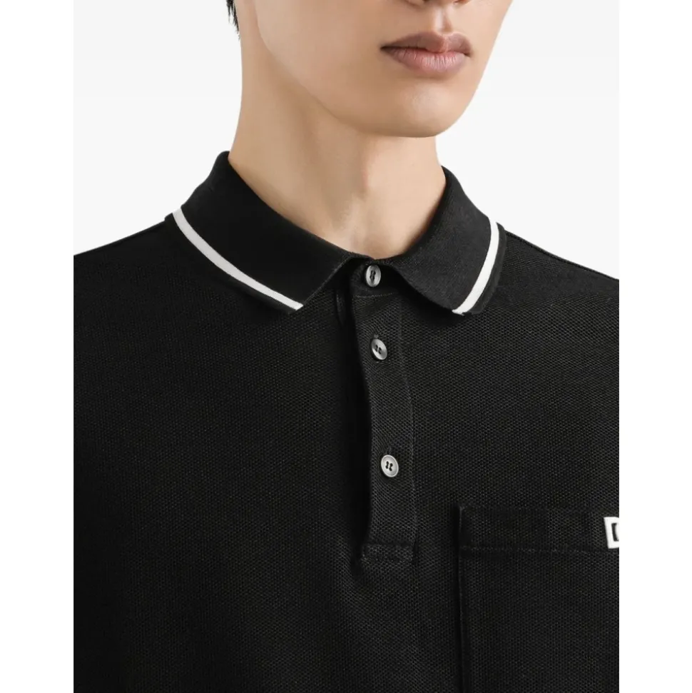 Baumwoll-Piqué-Poloshirt
