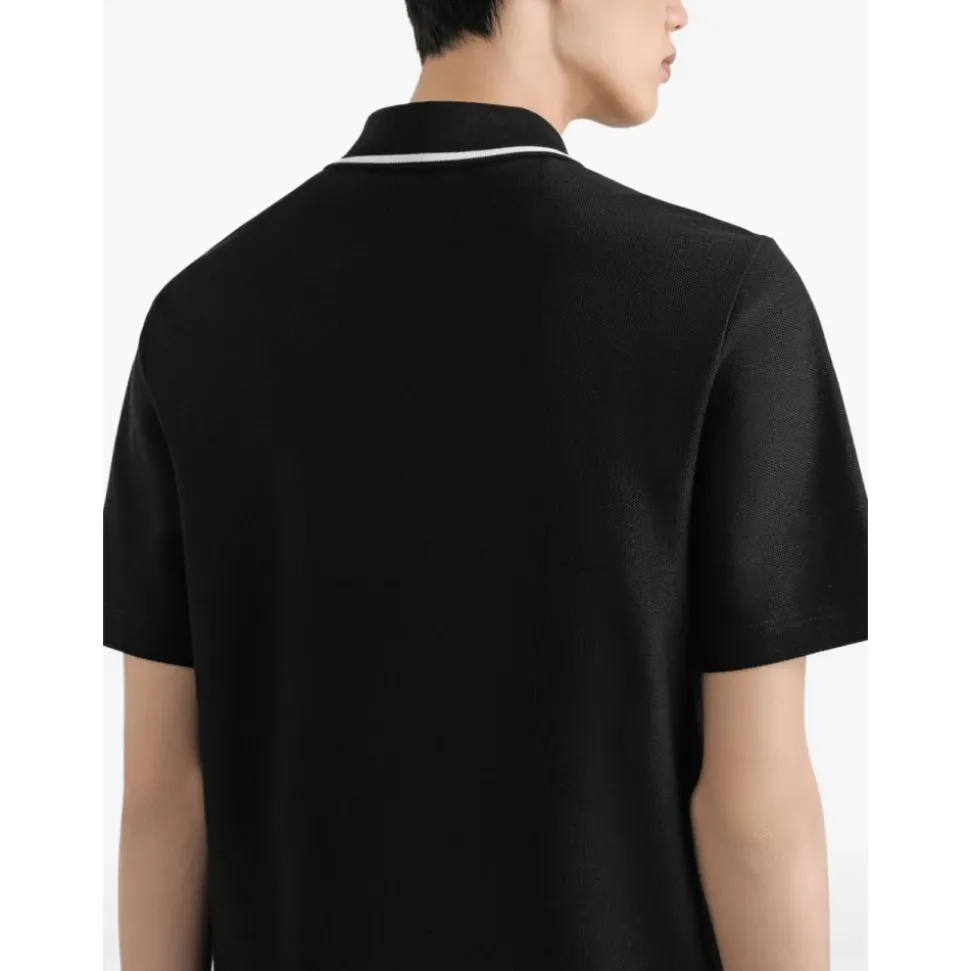 Baumwoll-Piqué-Poloshirt