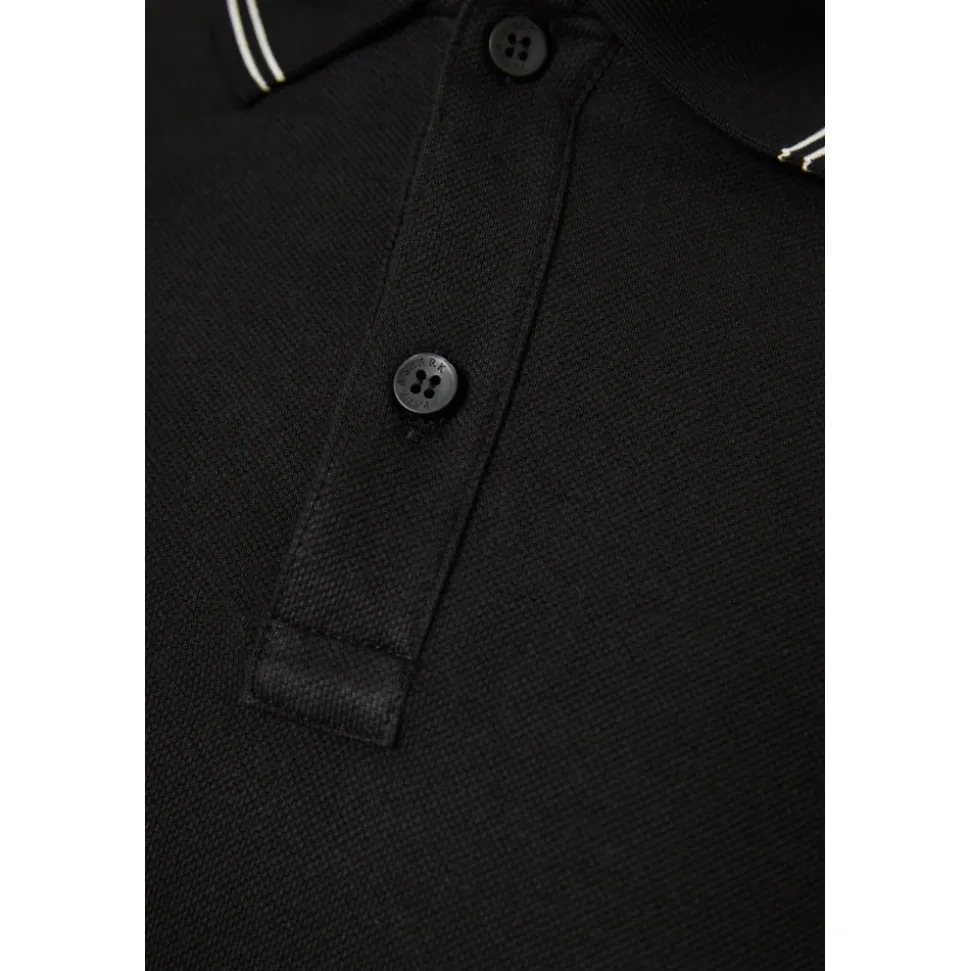 Baumwoll-Polohemd mit gesticktem Logo