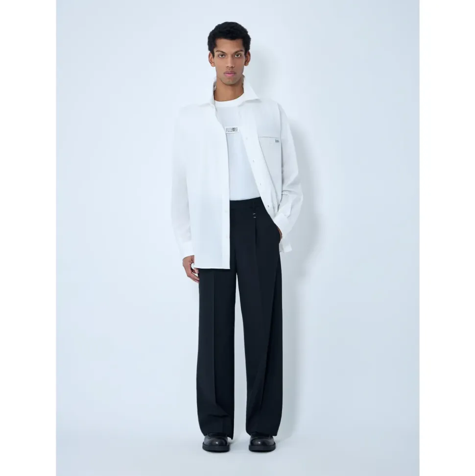 Baumwoll-Popeline Button-Down-Hemd