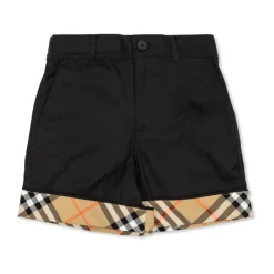 Baumwollshorts mit umgeschlagenen Bündchen