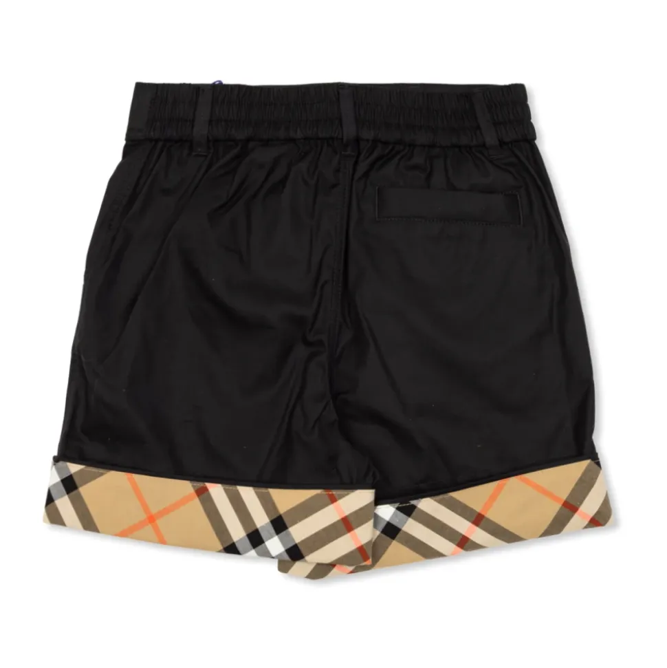 Baumwollshorts mit umgeschlagenen Bündchen