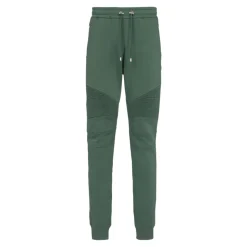Baumwoll-Sweatpants mit flockigem Paris-Logo