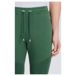 Baumwoll-Sweatpants mit flockigem Paris-Logo
