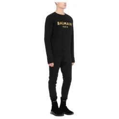 Baumwoll-Sweatshirt mit Logo-Print