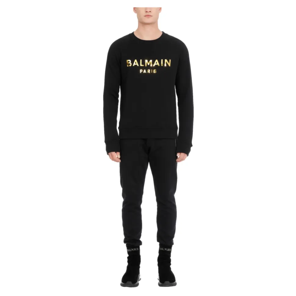 Baumwoll-Sweatshirt mit Logo-Print