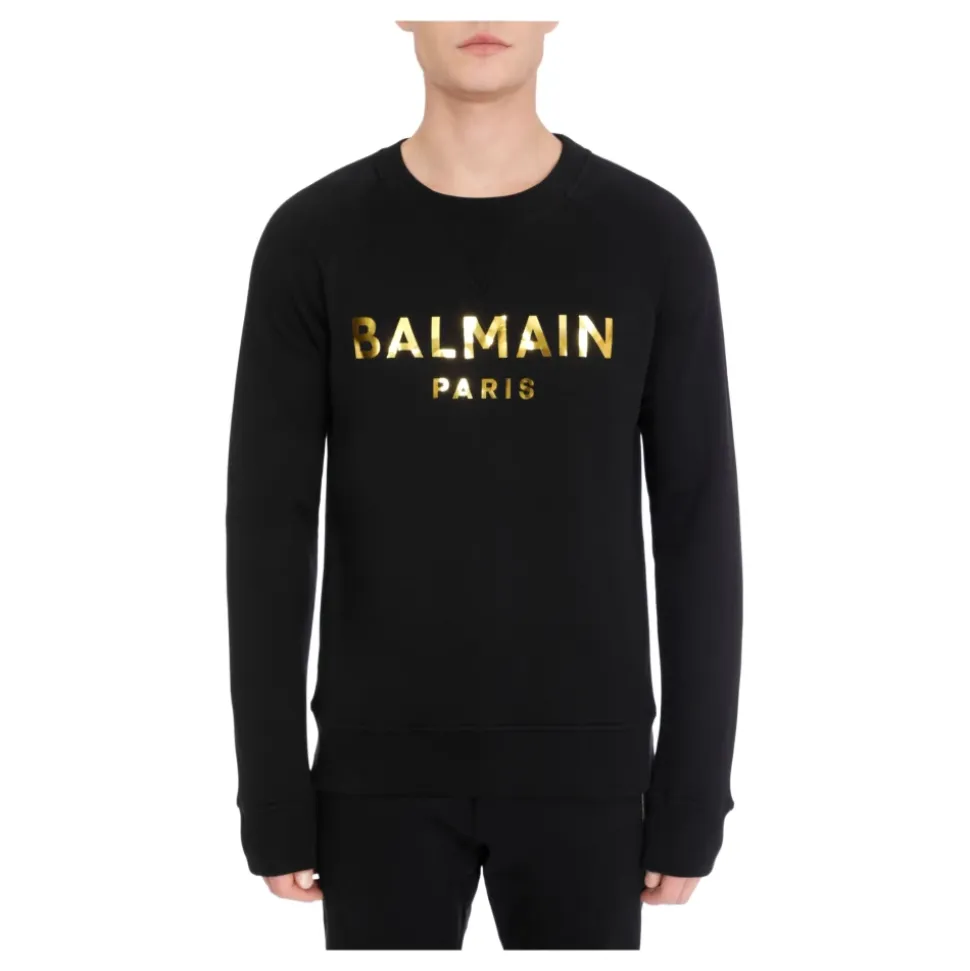 Baumwoll-Sweatshirt mit Logo-Print