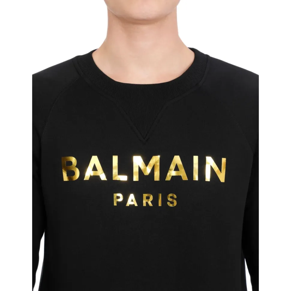 Baumwoll-Sweatshirt mit Logo-Print
