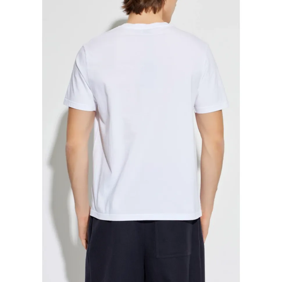 Baumwoll-T-Shirt mit Leopardenmuster und Stickerei