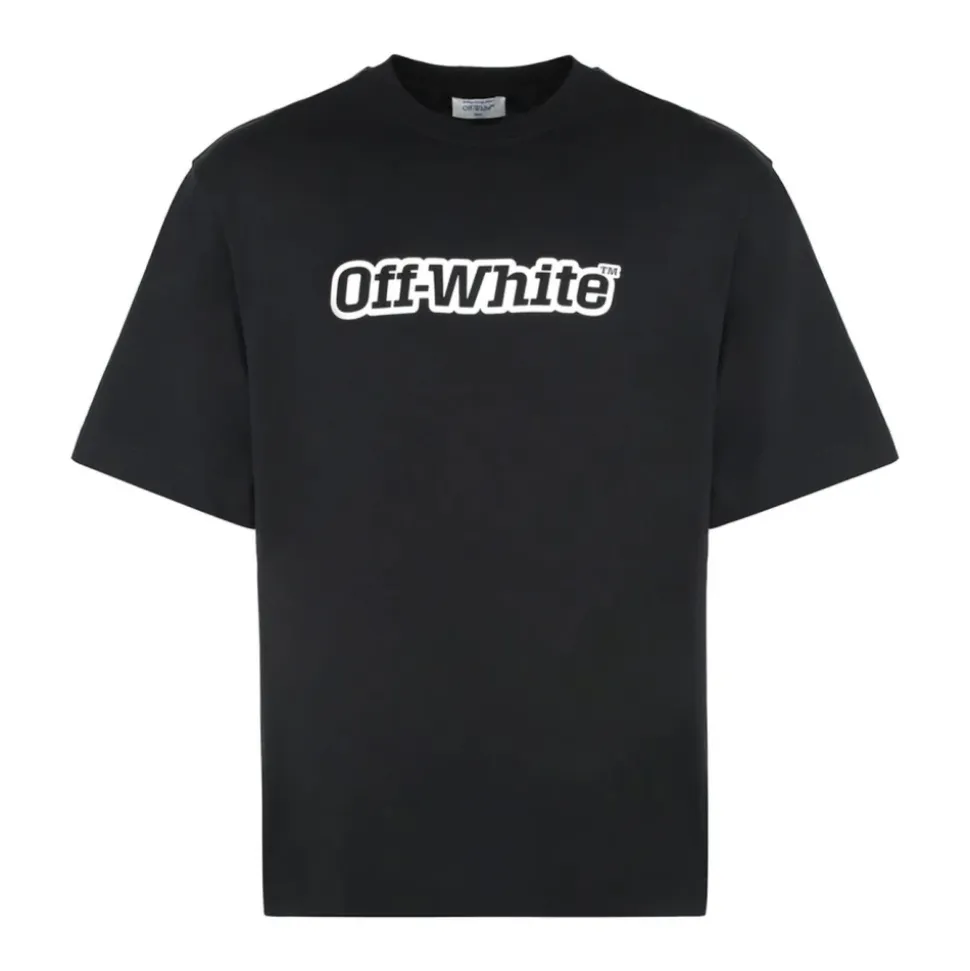 Baumwoll-T-Shirt mit Rundhalsausschnitt