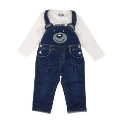 Baumwoll-T-Shirt und Overalls Set