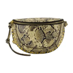 Beige Leder Gürteltasche