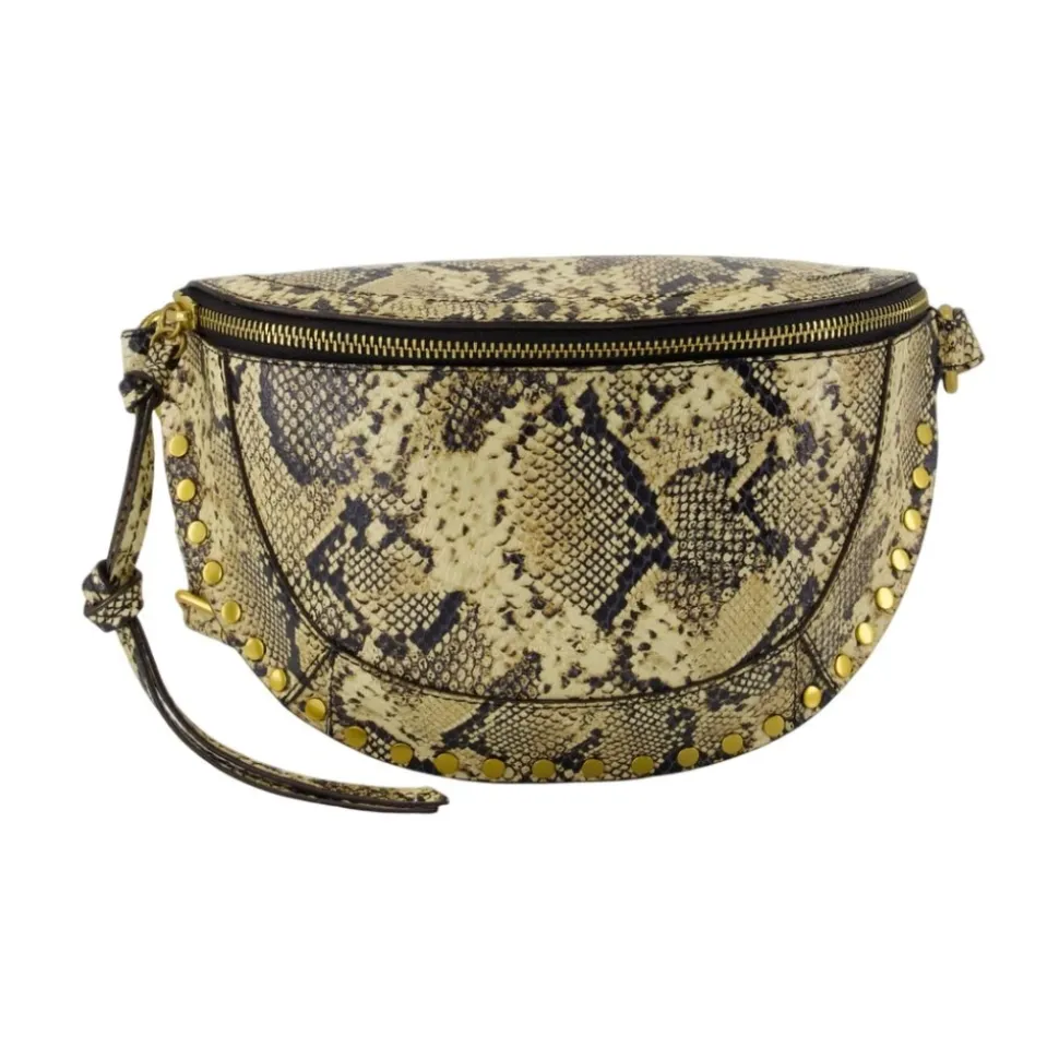 Beige Leder Gürteltasche